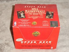 Box 1992-1993 Upper Deck NBA Basketball Jumbo 20 New Sealed Packs High Series