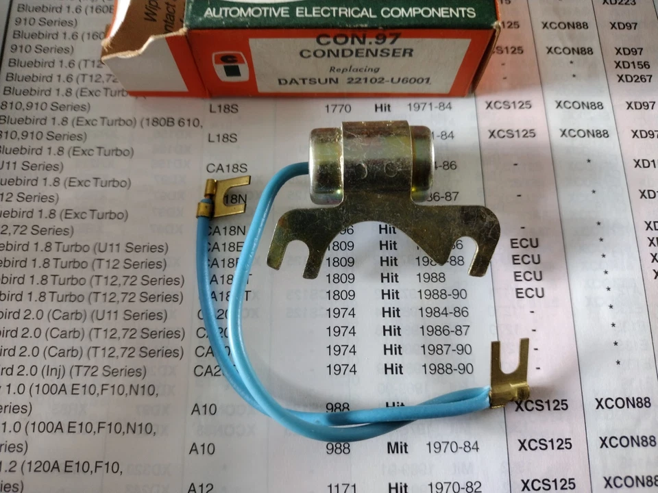 NOVO CONDENSADOR DE IGNIÇÃO - SERVE: NISSAN MICRA K10 - MK1 (1985-89) - Imagem 2 de 4