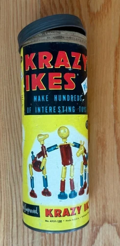 Whitman KRAZY IKES Make Hundreds of Interesting Toys (Plastic)  Ages 3 to 8 VTG