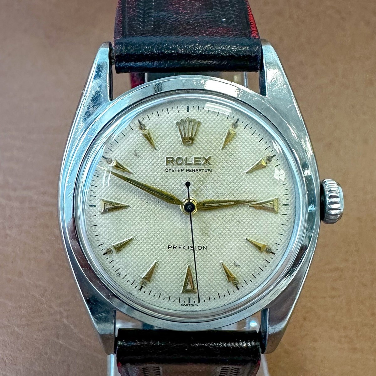 RARE!!! Rolex 6098 Bubble Back - Ovettone 36mm Honeycomb Dial | eBay
