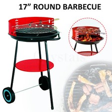Portable Round Black Charcoal Barbeque BBQ Grill Outdoor Garden Patio Cooking