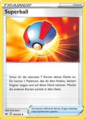 Superball 164/202 Pokemon Schwert und Schild Karte Deutsch