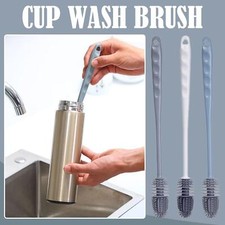 Silicone Bottle Brush Cup Scrubber Glass Cleaner Kitchen Cleaning Tool 1pcs