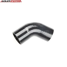 US SHIP 4Ply 3" 76mm ID 60 Degree Elbow Silicone Hose Turbo Coupler Pipe Black