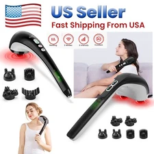 Snailax Cordless Handheld Massager with Heat,Deep Tissue Percussion Massager