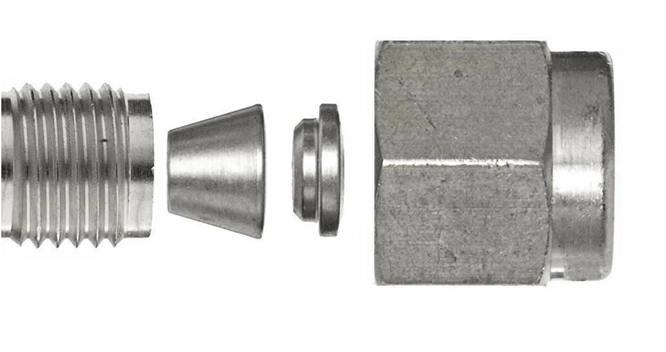 1/2" Tube x 1/2" MNPT Male Run Tee Fitting 316s SSP Duolok ISSD8MRT8 - Image 2 of 2