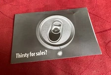 Coca Cola 1990s Midwest SFX Opening Can Business Card & Holder Eagan Minnesota