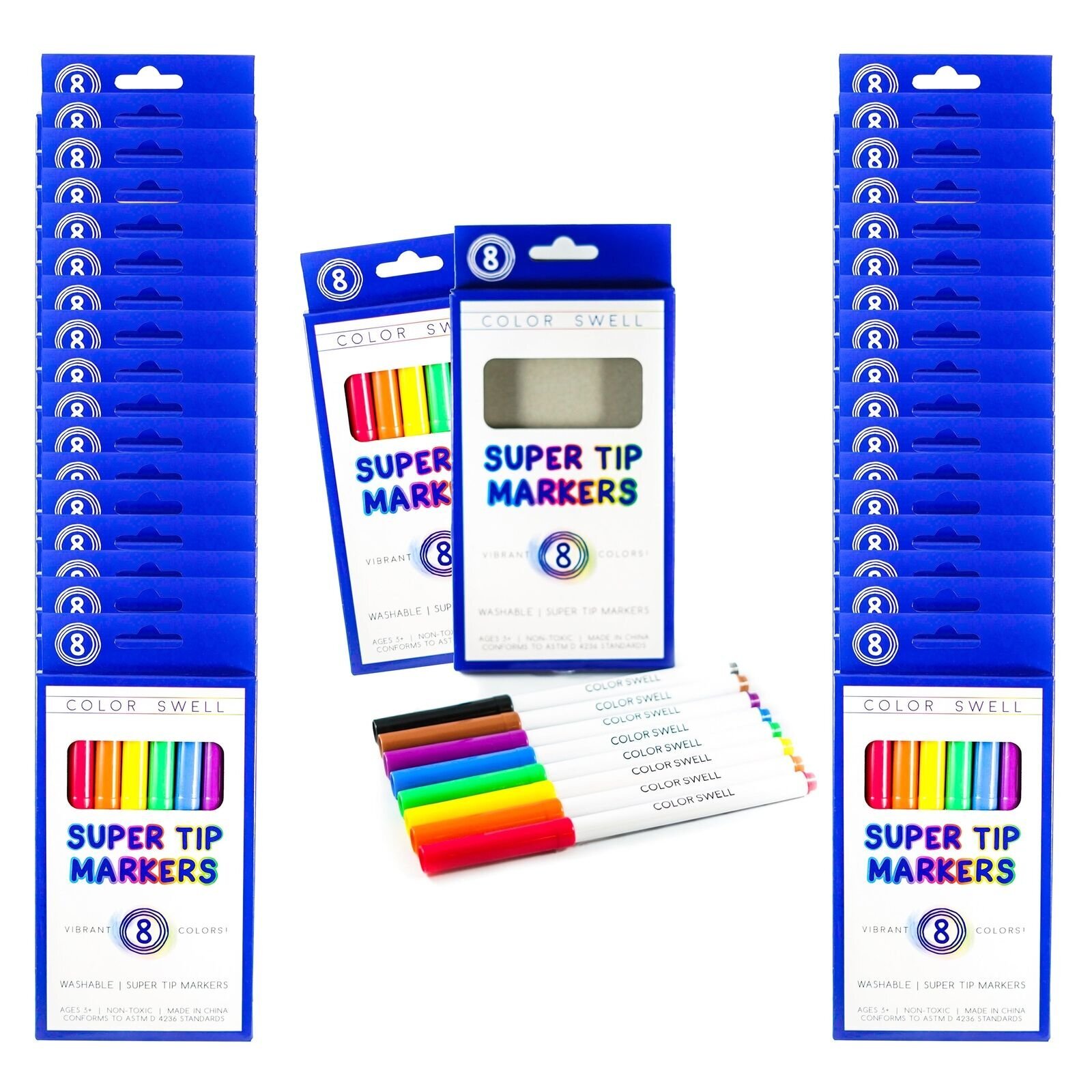 Bulk Pack 36 Boxes Of 8 Vibrant Colors (2