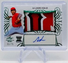 2021 Leaf Trinity Alejandro Hidalgo Green Patch Auto 31/75 #PA-AH1 - Angels
