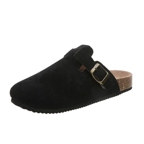 Clogs Hausschuhe Kork Fußbett Sandalen Wildleder Pantoletten Rutschen Berufssch - Bild 7 von 26