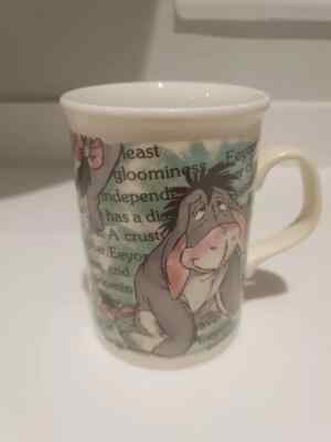 VINTAGE DISNEY EEYORE TASSE STAFFORDSHIRE KERAMIK SEHR GUTER ZUSTAND