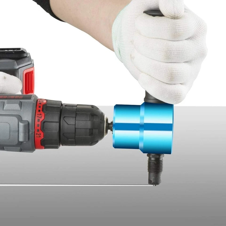 Ultimate Double Head Nibbler Drill Attachment for Fast Sheet Metal Cutting - Image 4 of 4