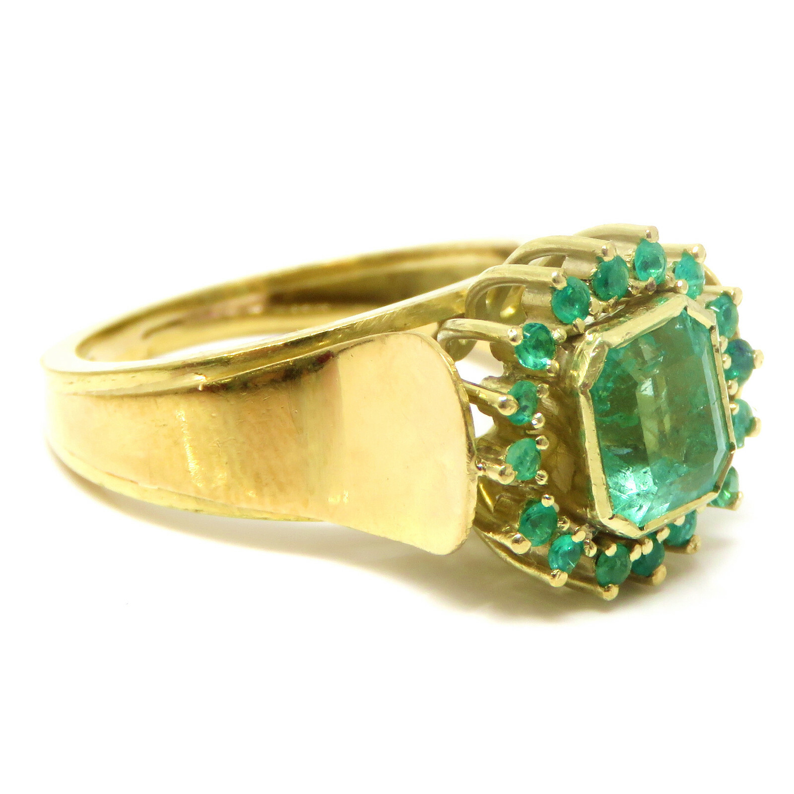 NYJEWEL 14k Yellow Gold 1.5ctw Natural Emerald Ri… - image 2