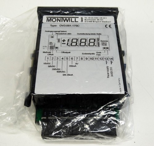 Montwill DV3.001.175C Misuratore digitale 24VDC -unused/CONFEZIONE ORIGINALE- - Foto 4 di 4