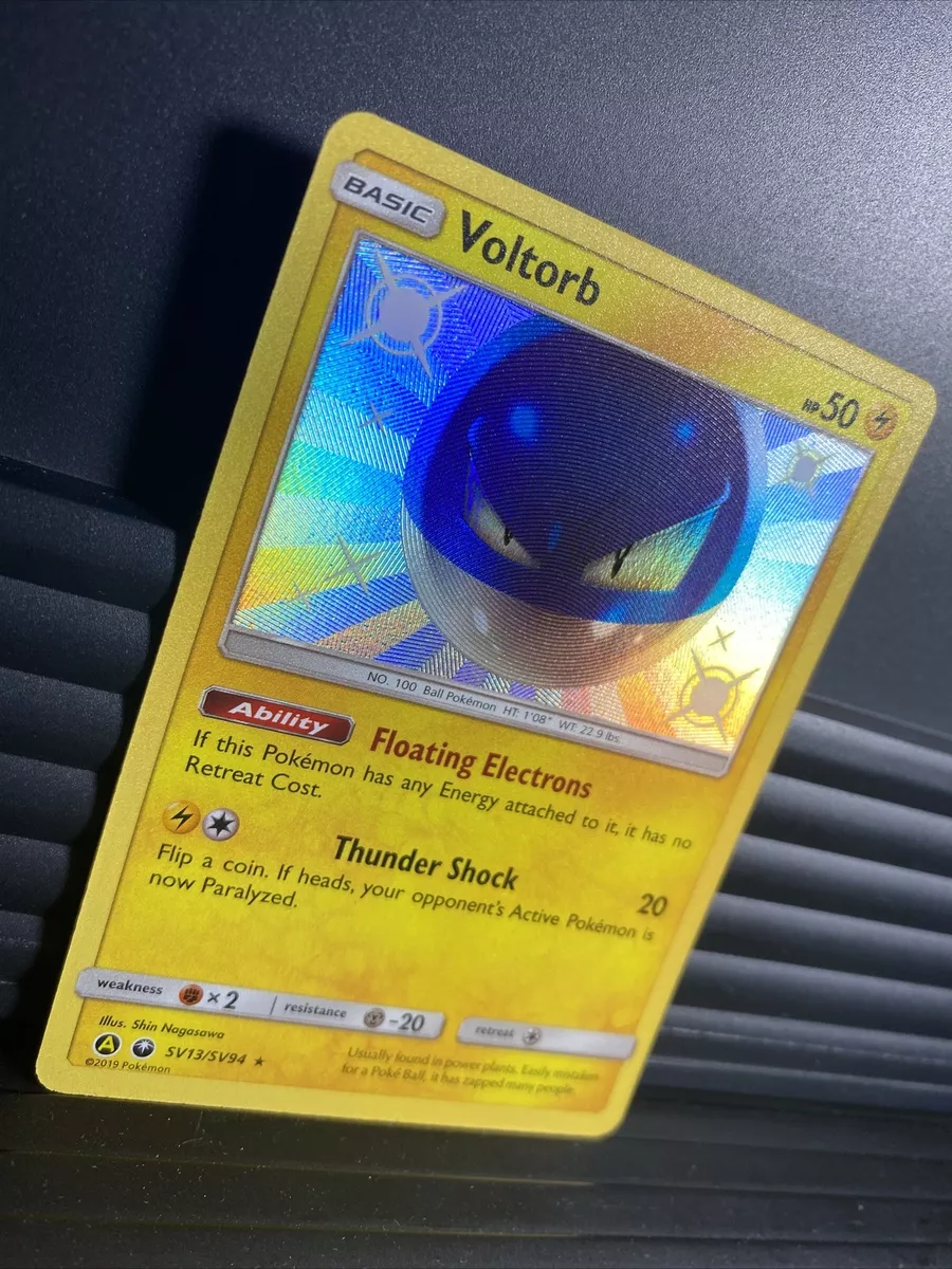 Voltorb SV13/SV94 Hidden Fates Shiny Vault Holo Pokemon Card Near Mint