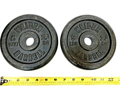 Weider (2) lb Weight Plates (10 lb Total)