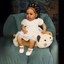 Reborn Baby Black Girl Dolls 24 Inch Realistic Toddler Dolls Lifelike Baby Doll