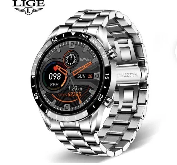 Luxury Touch Screen Smart Watch Bluetooth Call Sports & fitness tracker Silver
