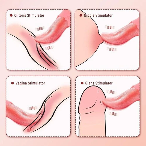 Zunge Leistungsstark Massagegerät Ganzkörper Stimulation Lecken Massagestab Damen Herren - Bild 14 von 15