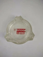 Vintage CHICKEN IN THE ROUGH Ashtray Glass