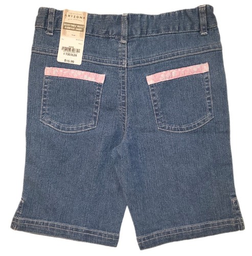 Arizona Med Wash Embroidered Floral Bermuda Shorts Girl's Size 4T - Picture 2 of 9