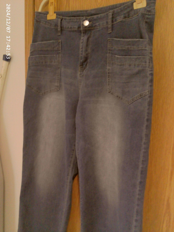 New Women's Wide Leg High Waist Distressed Jeans Size XXL