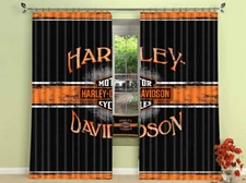 Legendary Motorcycles Harley-Davidson ver2 Decoration art Window Curtains