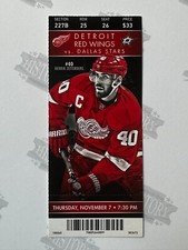 2013 Dallas Stars at Detroit Red Wings Ticket 11/7/13 Datsyuk