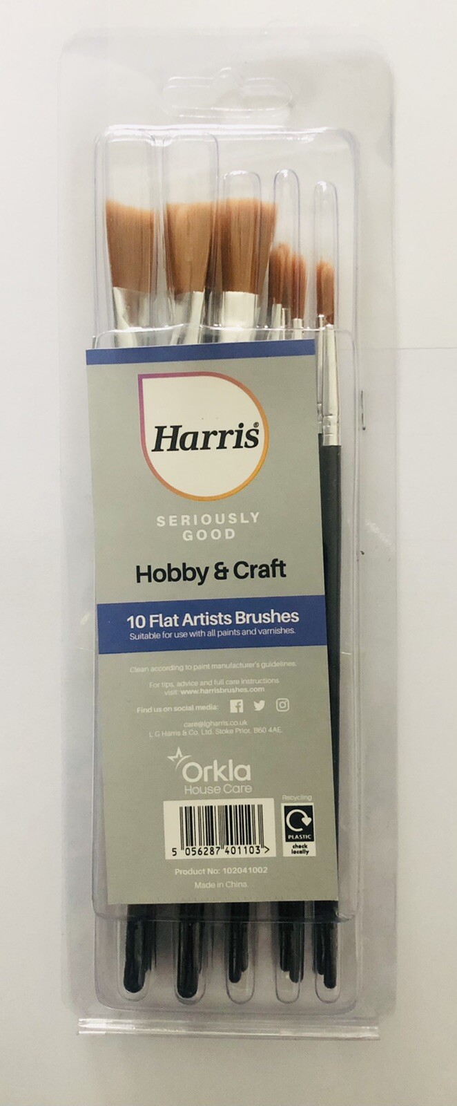 Harris Seriously Good Artist Paint Brush Set 10 Flat Head Hobby Craft Detail - Image 12