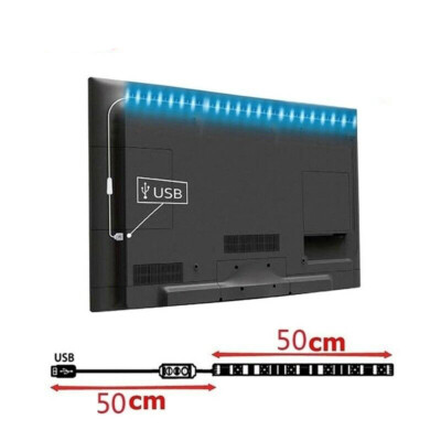 5V USB LED Strip Lights TV Back Light 5050 RGB Color Changing with 24Key Remote