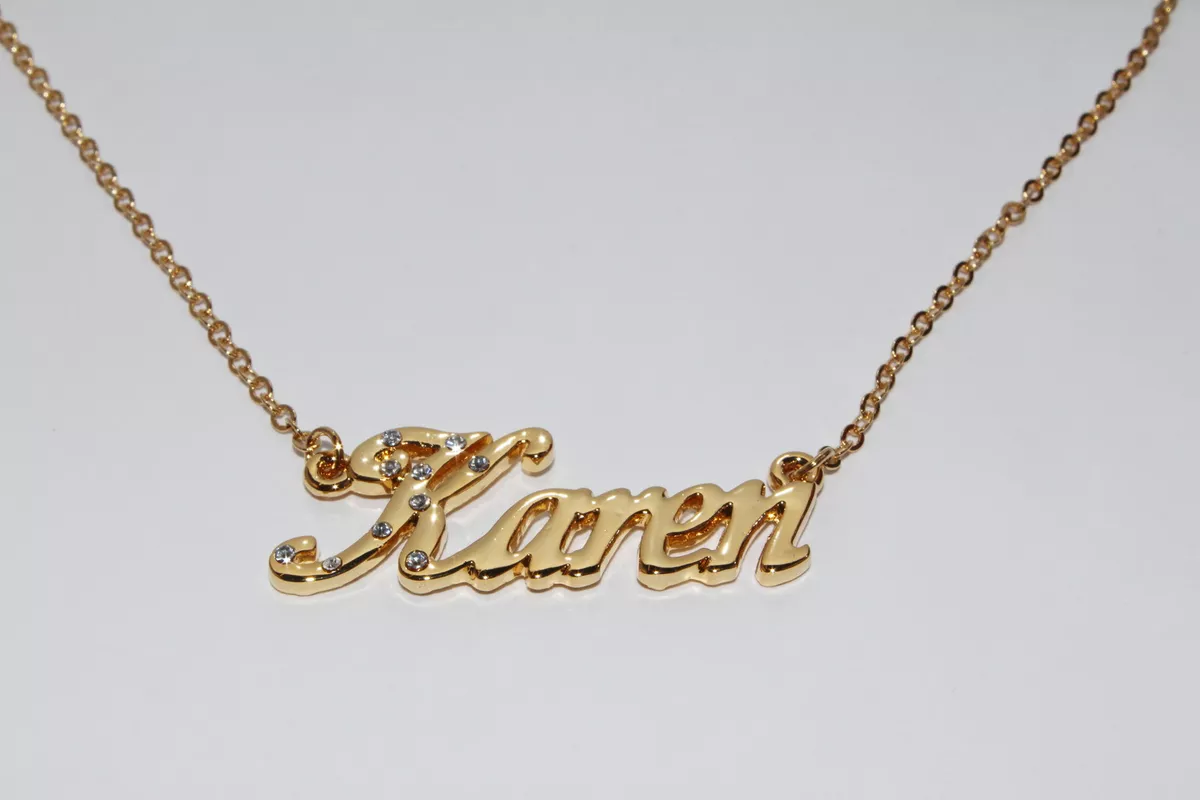 Karen name necklace deals