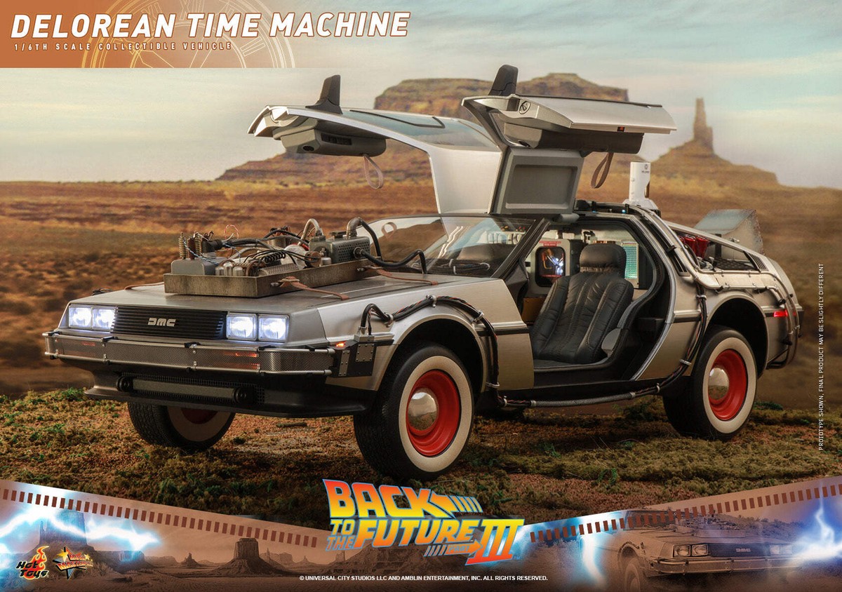 ミニカー DELOREAN BACK TO THE FUTURE TIME MACHINE HOT TOYS Back to the Future III DeLorean Time Machine MMS738 ⅙