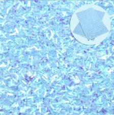 Tinsel Glitter Bright Blue FAUX LEATHER SHEET 8.75" x12" Iridescent Easter Grass