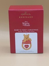 Hallmark Ornament 2021 Baby's First Christmas Winnie Pooh Disney Porcelain NIB