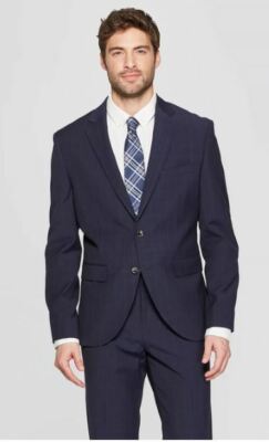 Men's Slim Fit Suit Jacket - Goodfellow & Co , 36 L, Navy Voyage Blue, Elevated 
