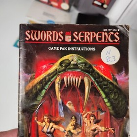 Swords & Serpents NES Nintendo Complete CIB Very Good Condition Cartridge