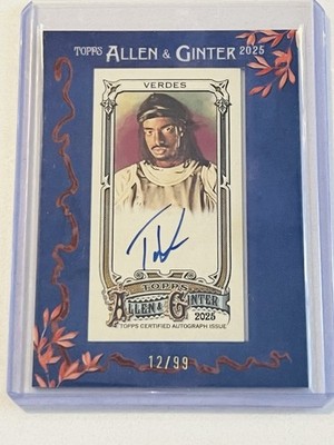 2025 Topps Allen & Ginter Tai Verdes Mini Framed Blue Auto /99