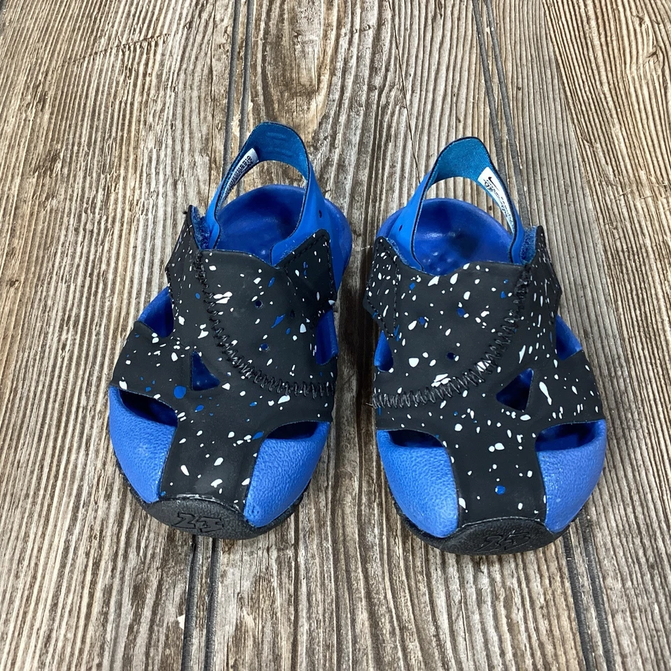 Новый Nike Baby ребенка ясельного возраста Jordan Flare сандалии поскользнуться на синий черный CI7850 404 размер 2C - Изображение 2 из 4