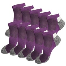 10PK Mens Low Cut Ankle Socks Size 6-12 Cotton Cushioned Casual Athletic Running