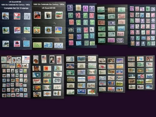 All Different US Stamp Collection Including 1999 33c Celebrate the Century: 1960