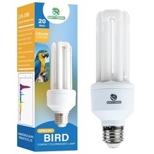 UVA UVB Light Bulb For Birds 2.4 UVB 20W Compact Fluorescent Lamp Captive Pet