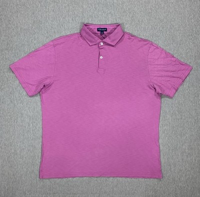 Peter Millar Crown Crafted Golf Polo Shirt Purple Pima Cotton MS24XK70 Men's L