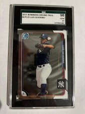 2015 BOWMAN CHROME # BCP125 LUIS SEVERINO ROOKIE CARD GEM 10  METS