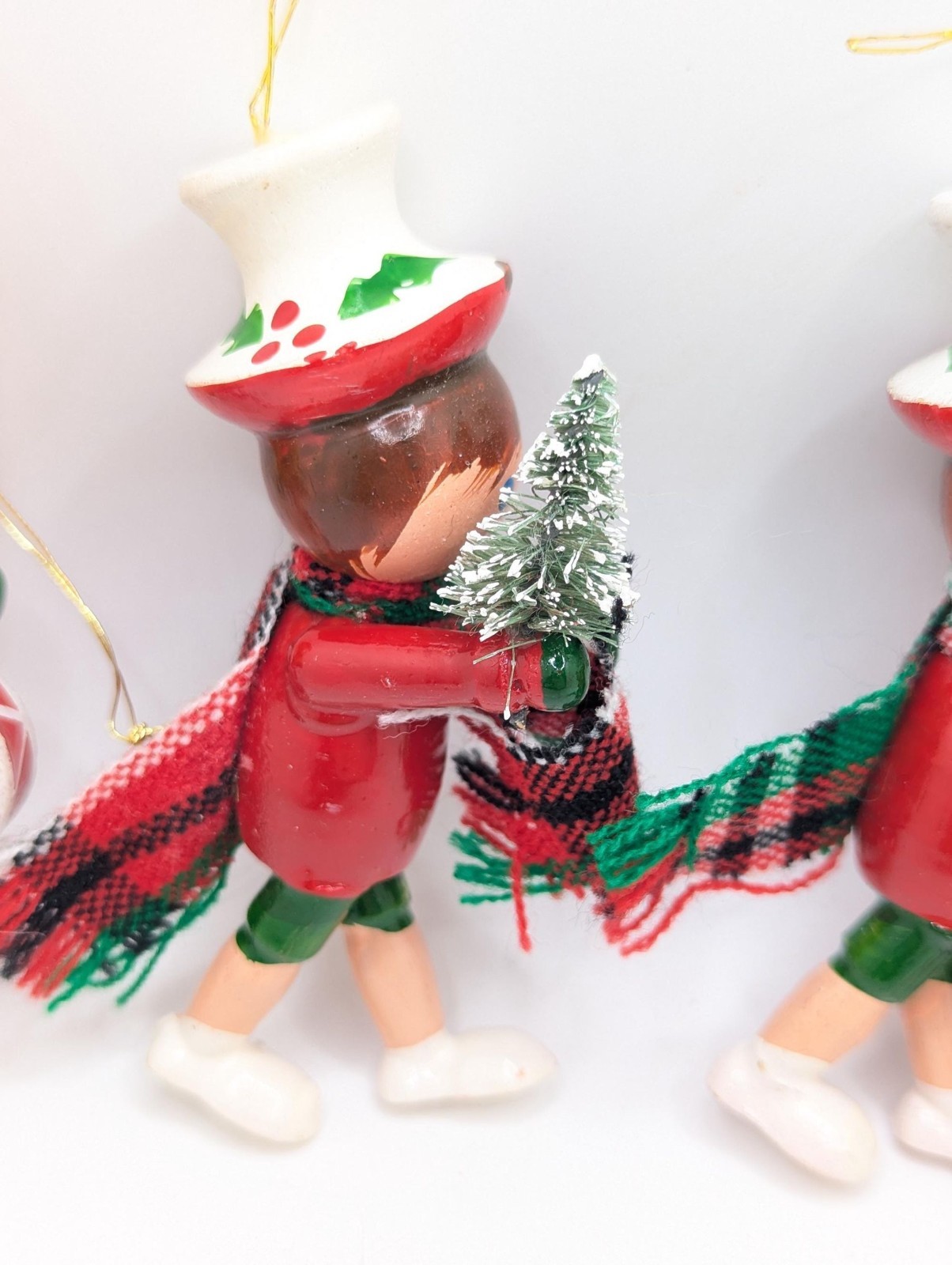 Vintage Lot Various Wooden Christmas Ornaments Estate Grandma Drummer Tree Gift