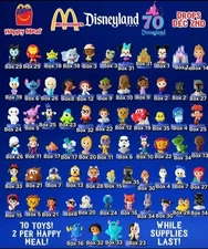 YOU PICK - 2025 McDonald's DISNEYLAND 70TH ANNIVERSARY Disney Happy Meal Toy Box