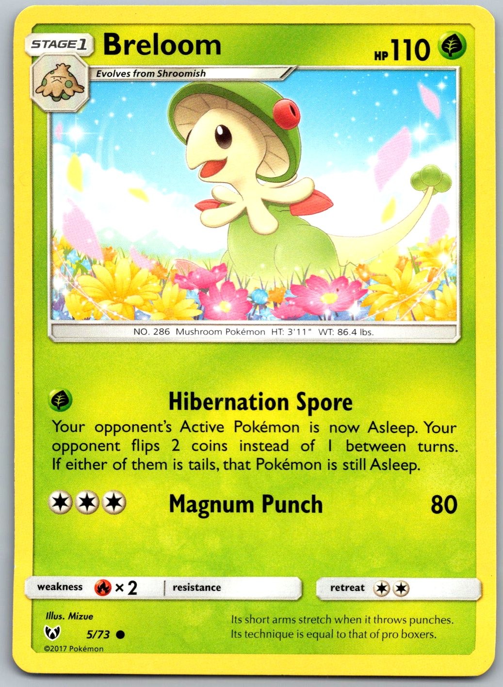 BRELOOM 5/73 SHINING LEGENDS 2017