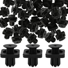 20Pcs Mudguard Clip Car Rivet Fastener Bumper Retainer Screw Black 