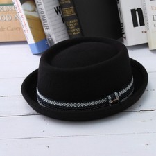 Hot Selling Wool Top Hat, Retro British Style Jazz Hat, Satin Lined Party Hat