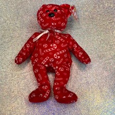 TY Beanie Babies Candy Canes 2007 Red Christmas Bear Plush Walgreens Exclusive
