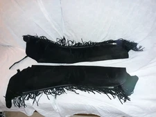 Leather Horse Riding Chaps, lightly Used, Black  ,  Sm/Med size, read details
